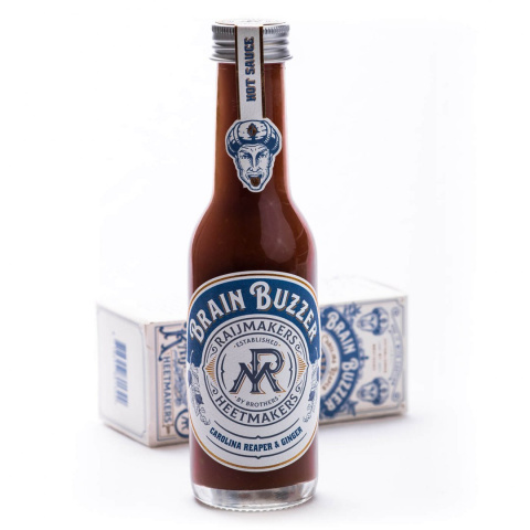 Ostry Sos Raijmakers Heetmakers Brain Buzzer z Carolina Reaper & imbirem 150ml Ostry Sos Raijmakers Heetmakers Brain Buzzer z Carolina Reaper & imbirem 150ml