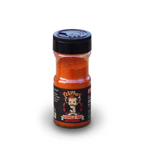 Mieszanka trzech NAJOSTRZEJSZYCH papryk Wilbur's Scoville Fire 50g shaker Mieszanka trzech NAJOSTRZEJSZYCH papryk Wilbur's Scoville Fire 50g shaker
