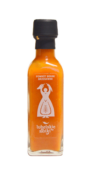 Ostry sos Lubelskie Słoiki Powrót Bogini Brzoskwini 100ml Ostry sos Lubelskie Słoiki Powrót Bogini Brzoskwini 100ml