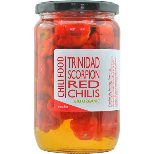 Papryka Trinidad Scorpion Red marynowana w zalewie 200g Papryka Trinidad Scorpion Red marynowana w zalewie 200g