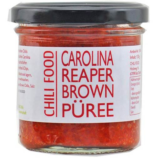 Puree z papryki Carolina Reaper BROWN Superhot BIO ORGANIC 130g Puree z papryki Carolina Reaper BROWN Superhot BIO ORGANIC 130g