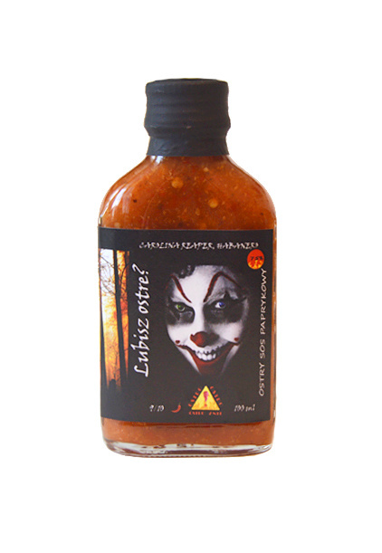 Sos OSTROŻNIE OSTRO "Lubisz ostre? " z Caroliną Reaper i Habanero, 100ml Sos OSTROŻNIE OSTRO "Lubisz ostre? " z Caroliną Reaper i Habanero, 100ml