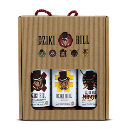 Zestaw 3 ostrych sosów Dziki Bill HARD Habanero X, YOLO, Ninja 3 x 200 ml