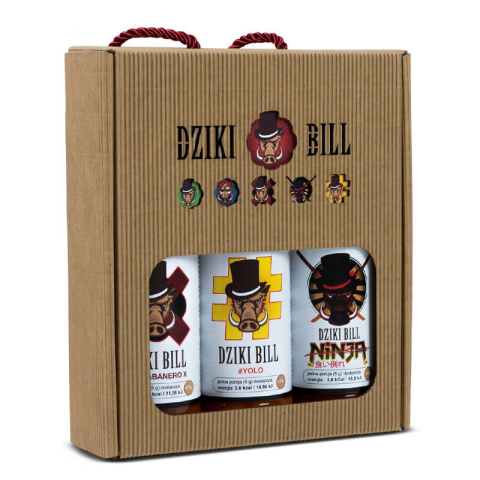 Zestaw 3 ostrych sosów Dziki Bill HARD Habanero X, YOLO, Ninja 3 x 200 ml Zestaw 3 ostrych sosów Dziki Bill HARD Habanero X, YOLO, Ninja 3 x 200 ml