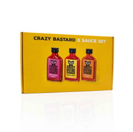 Zestaw ostrych sosów chili Crazy Bastard - BEST SELLERS 3x100ml [ŻÓŁTY]