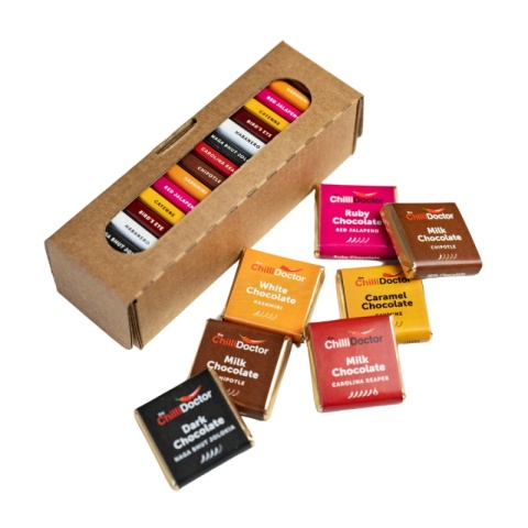 Pudełko ostrych czekoladek PREMIUM Chili Doctor, 16 x 5g
