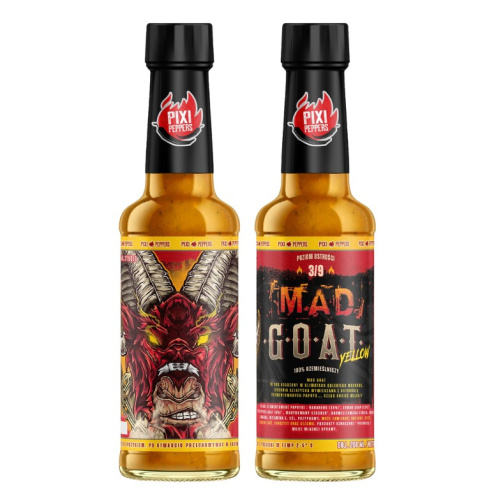 Ostry sos Pixi Peppers MAD GOAT YELLOW fermentowany, 200ml Ostry sos Pixi Peppers MAD GOAT YELLOW fermentowany, 200ml