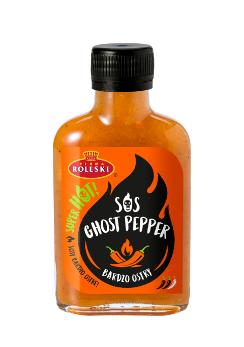 Ostry sos Roleski Ghost Pepper z Jolokią 115g Ostry sos Roleski Ghost Pepper z Jolokią 115g