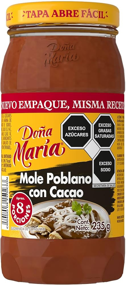 Meksykański sos Dona Maria Mole Poblano z czekoladą 235g Meksykański sos Dona Maria Mole Poblano z czekoladą 235g