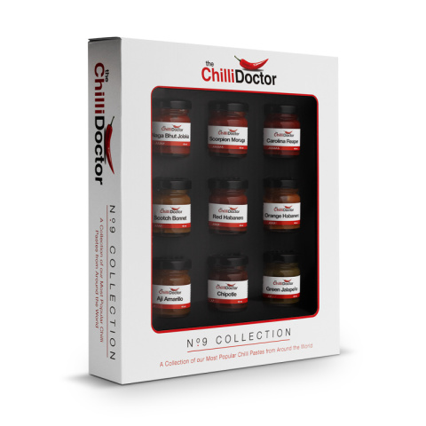 Zestaw superostrych puree Chilli Doctor No 9 Collection 9x40ml Zestaw superostrych puree Chilli Doctor No 9 Collection 9x40ml