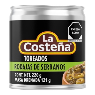 La Costena Toreados Serranos, papryka Serrano smażona z cebulą 220g